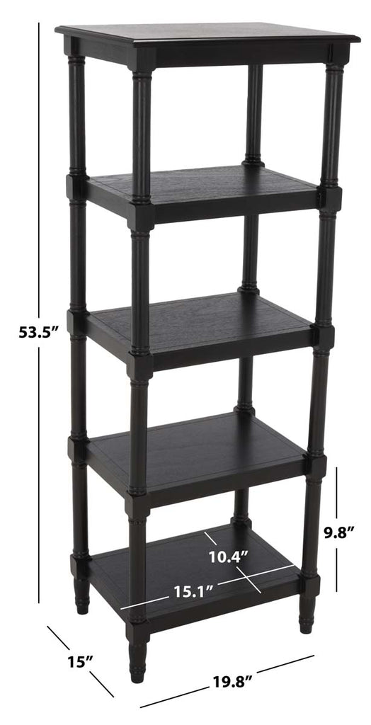 Safavieh Cassie 5 Shelf Bookcase - Black