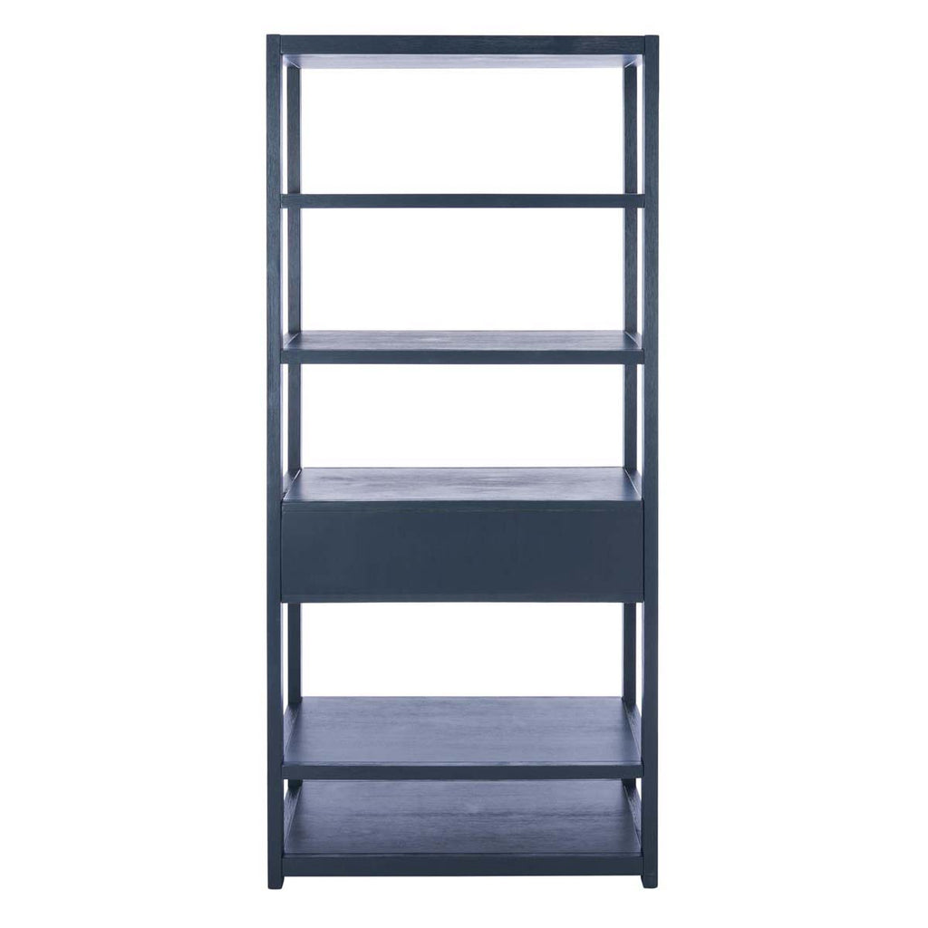 Safavieh Johni 1 Drawer 5 Shelf Etagere-Navy