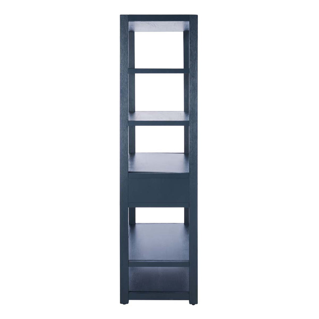 Safavieh Johni 1 Drawer 5 Shelf Etagere-Navy