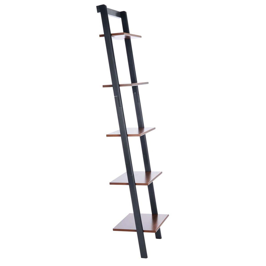 Safavieh Allaire 5 Tier Leaning Etagere-Honey Brown / Charcoal