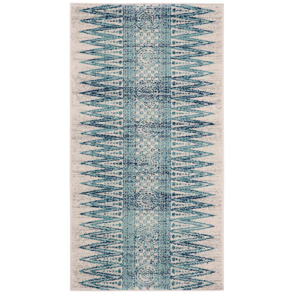 Safavieh Evoke Rug Collection EVK226T - Ivory / Turquoise