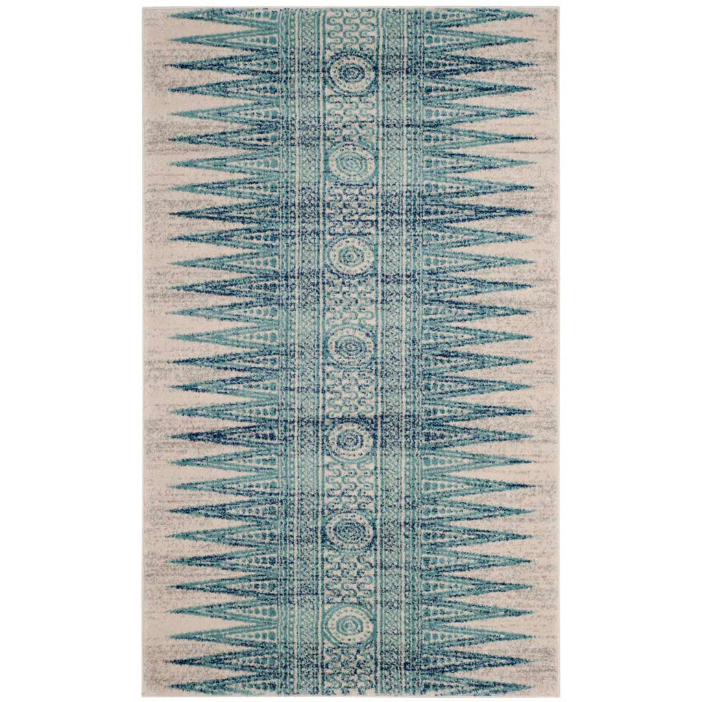 Safavieh Evoke Rug Collection EVK226T - Ivory / Turquoise