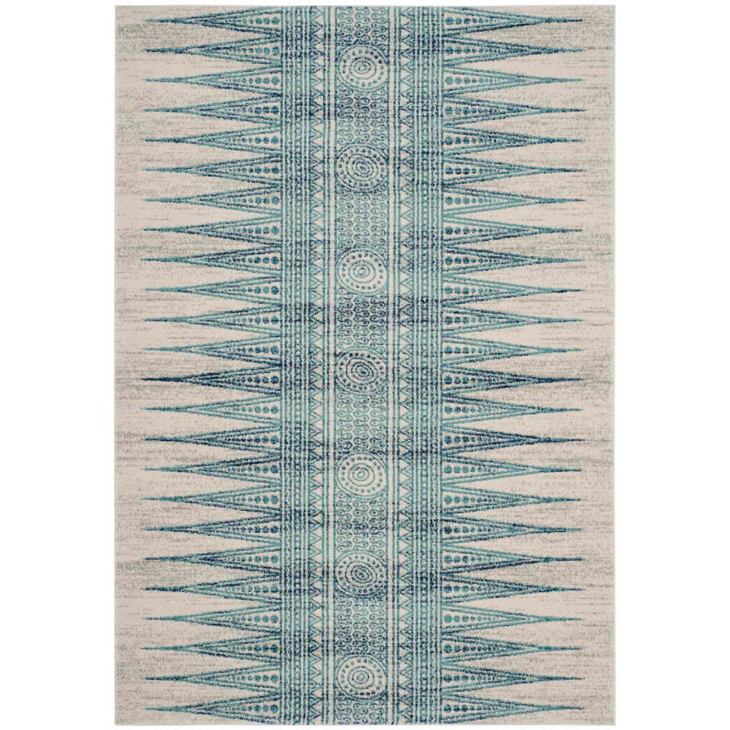 Safavieh Evoke Rug Collection EVK226T - Ivory / Turquoise