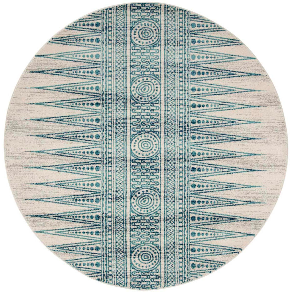 Safavieh Evoke Rug Collection EVK226T - Ivory / Turquoise