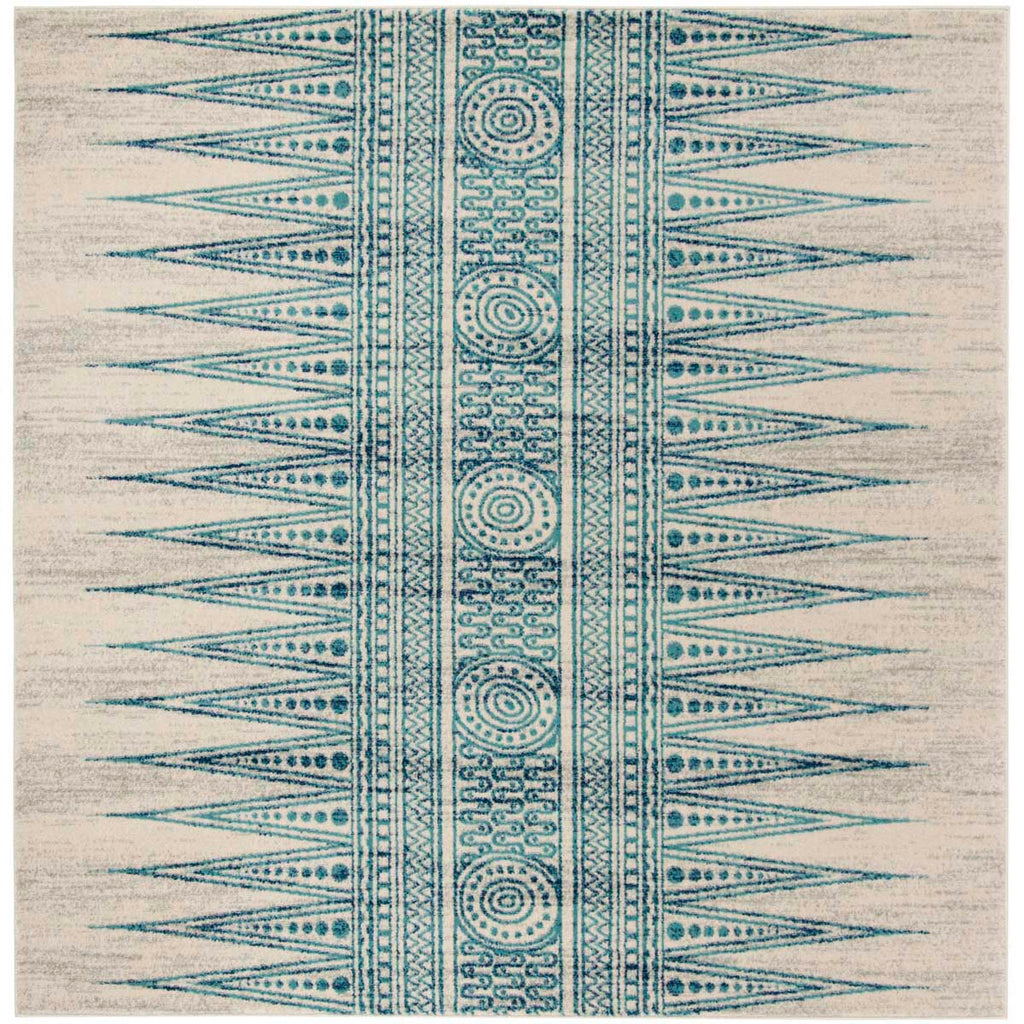 Safavieh Evoke Rug Collection EVK226T - Ivory / Turquoise