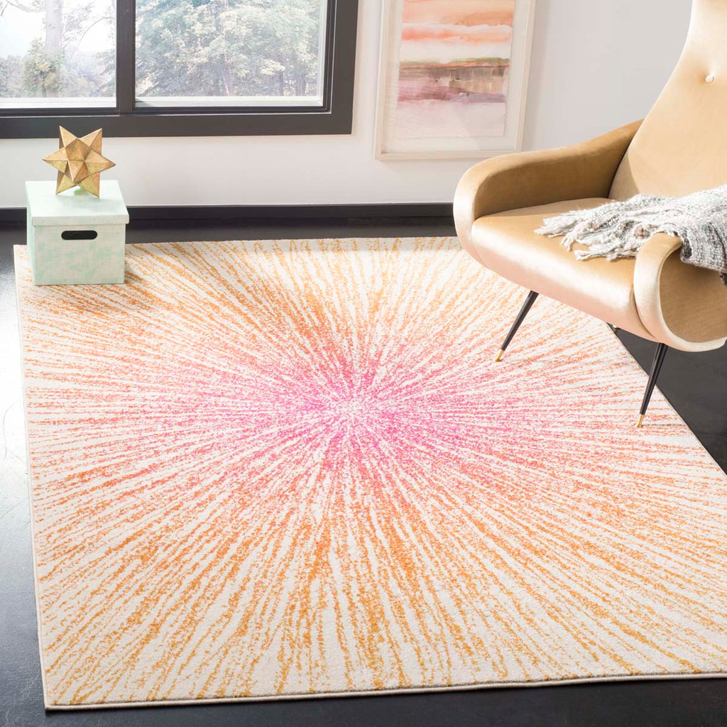 Safavieh Evoke Rug Collection EVK228R - Fuchsia / Cream