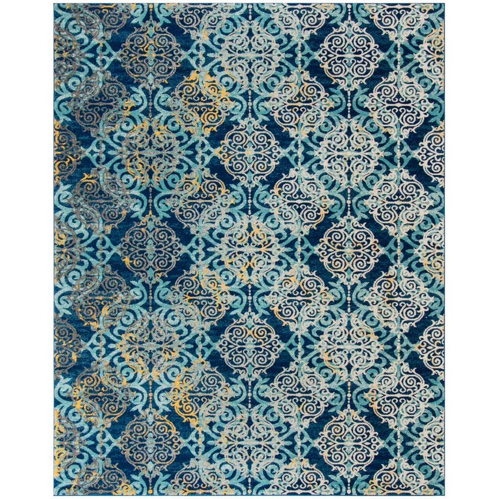 Safavieh Evoke Rug Collection EVK230A - Royal / Light Blue