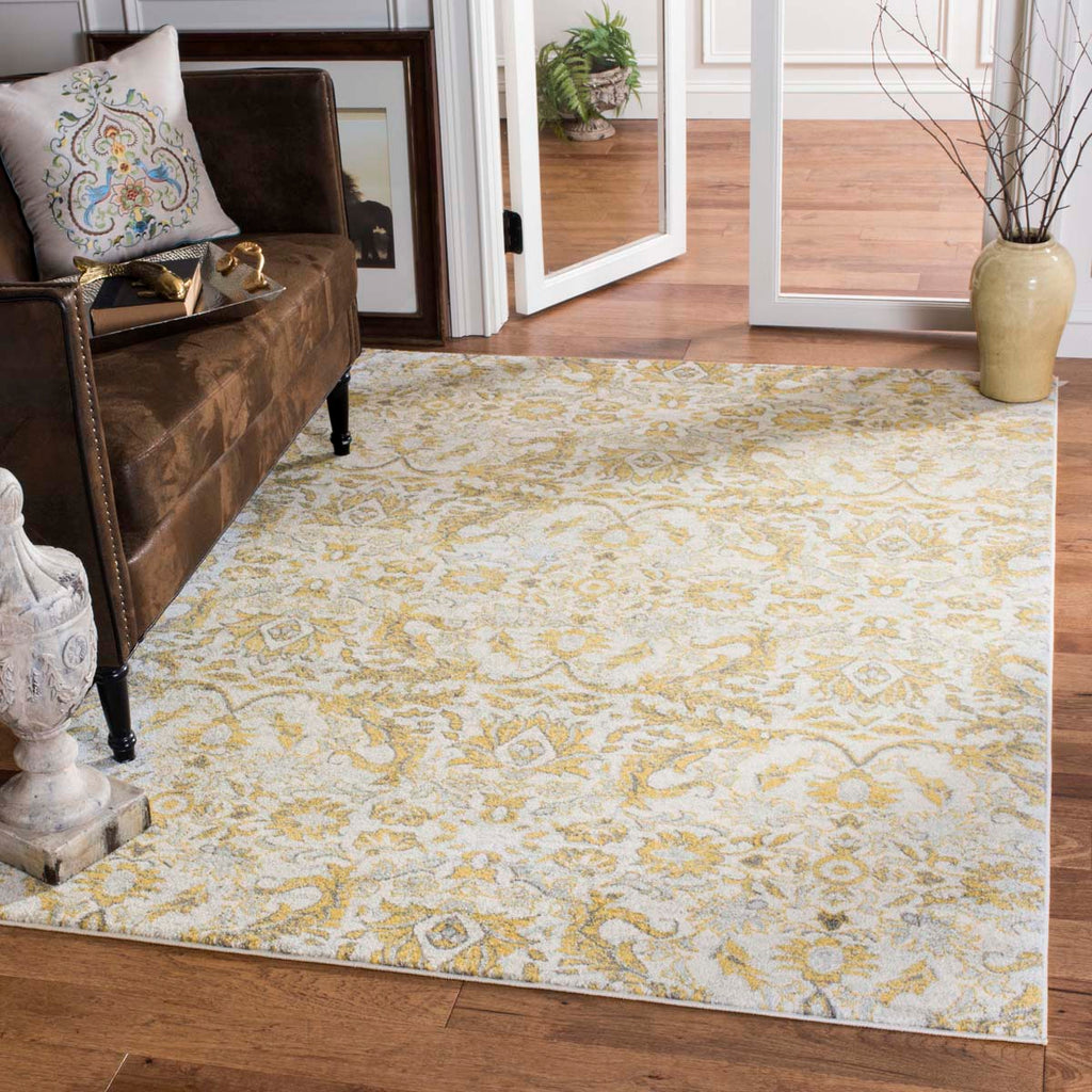 Safavieh Evoke Rug Collection EVK238S - Ivory / Gold