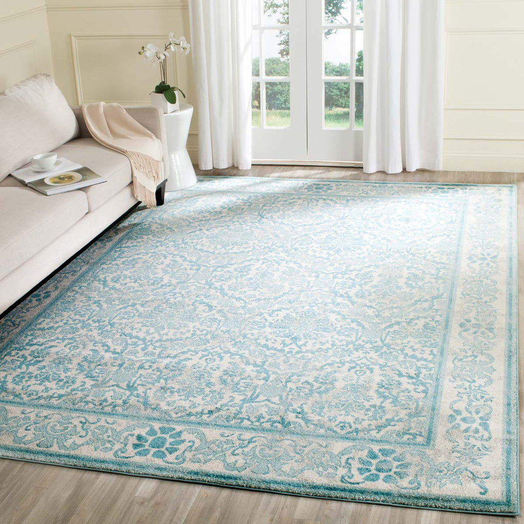 Safavieh Evoke Rug Collection EVK242C - Ivory / Light Blue