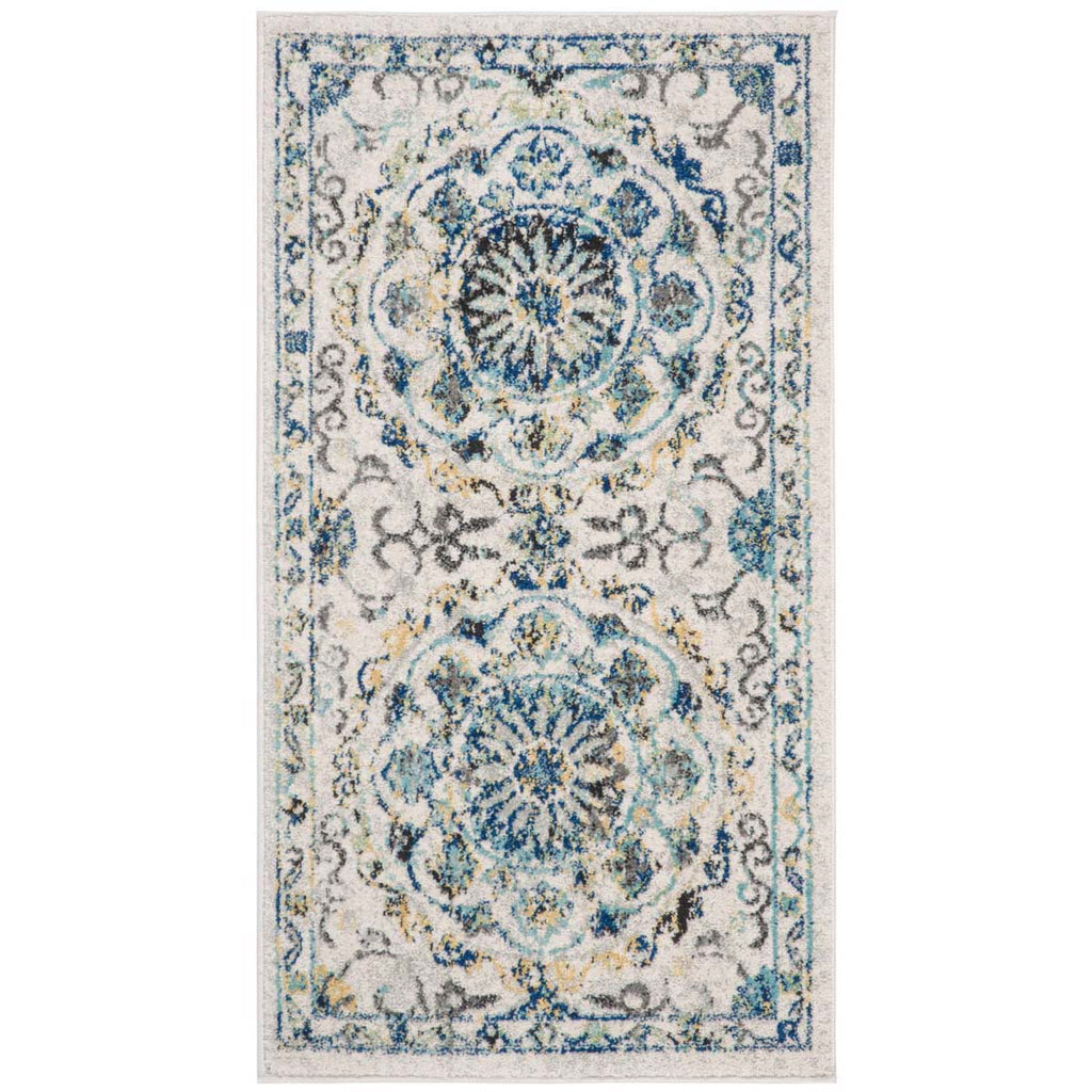 Safavieh Evoke Rug Collection EVK252C - Ivory / Blue