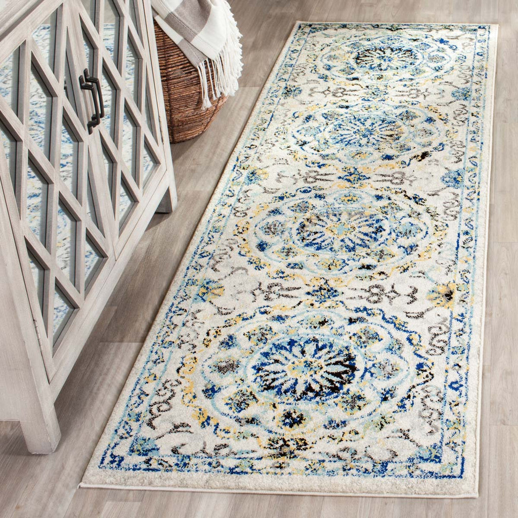 Safavieh Evoke Rug Collection EVK252C - Ivory / Blue