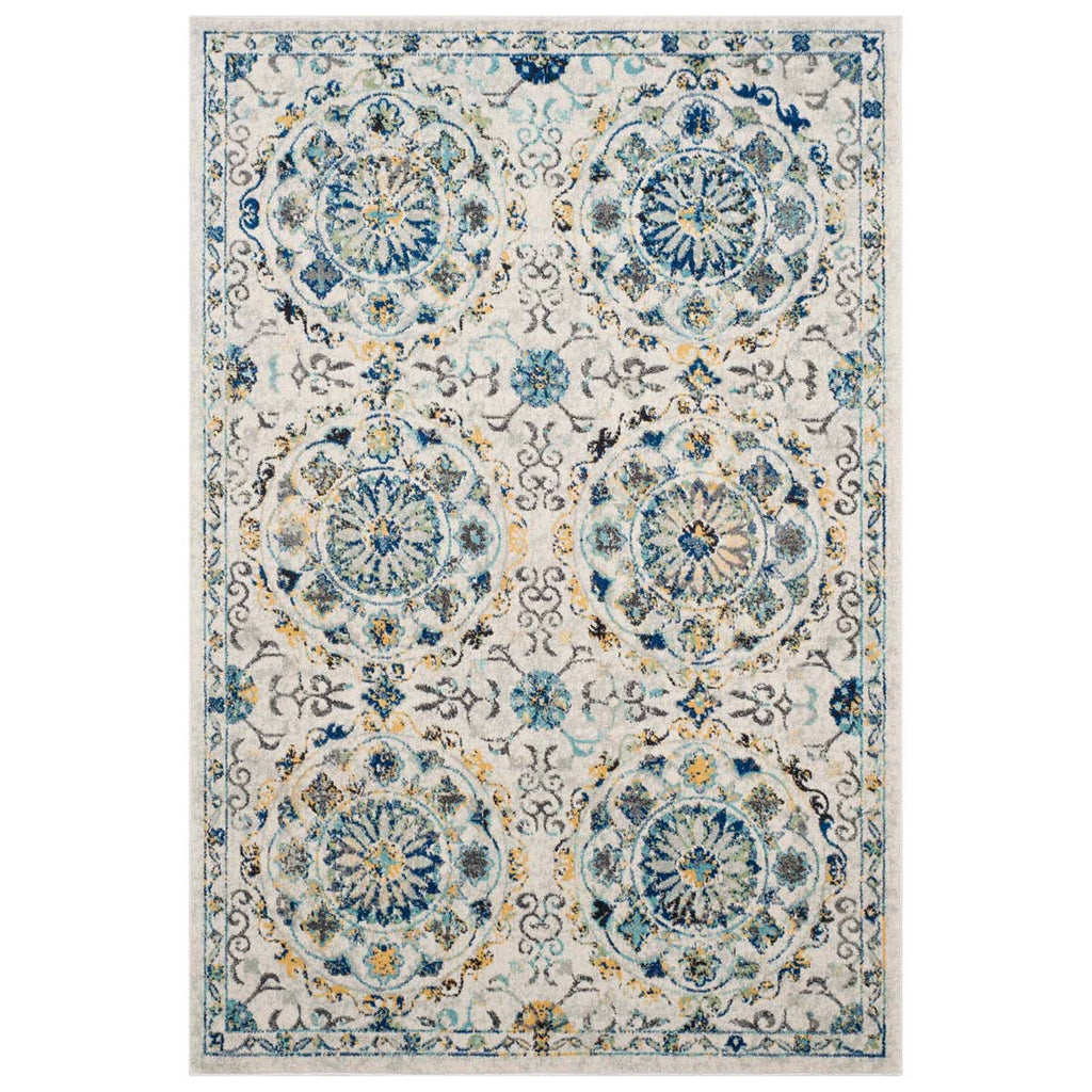 Safavieh Evoke Rug Collection EVK252C - Ivory / Blue