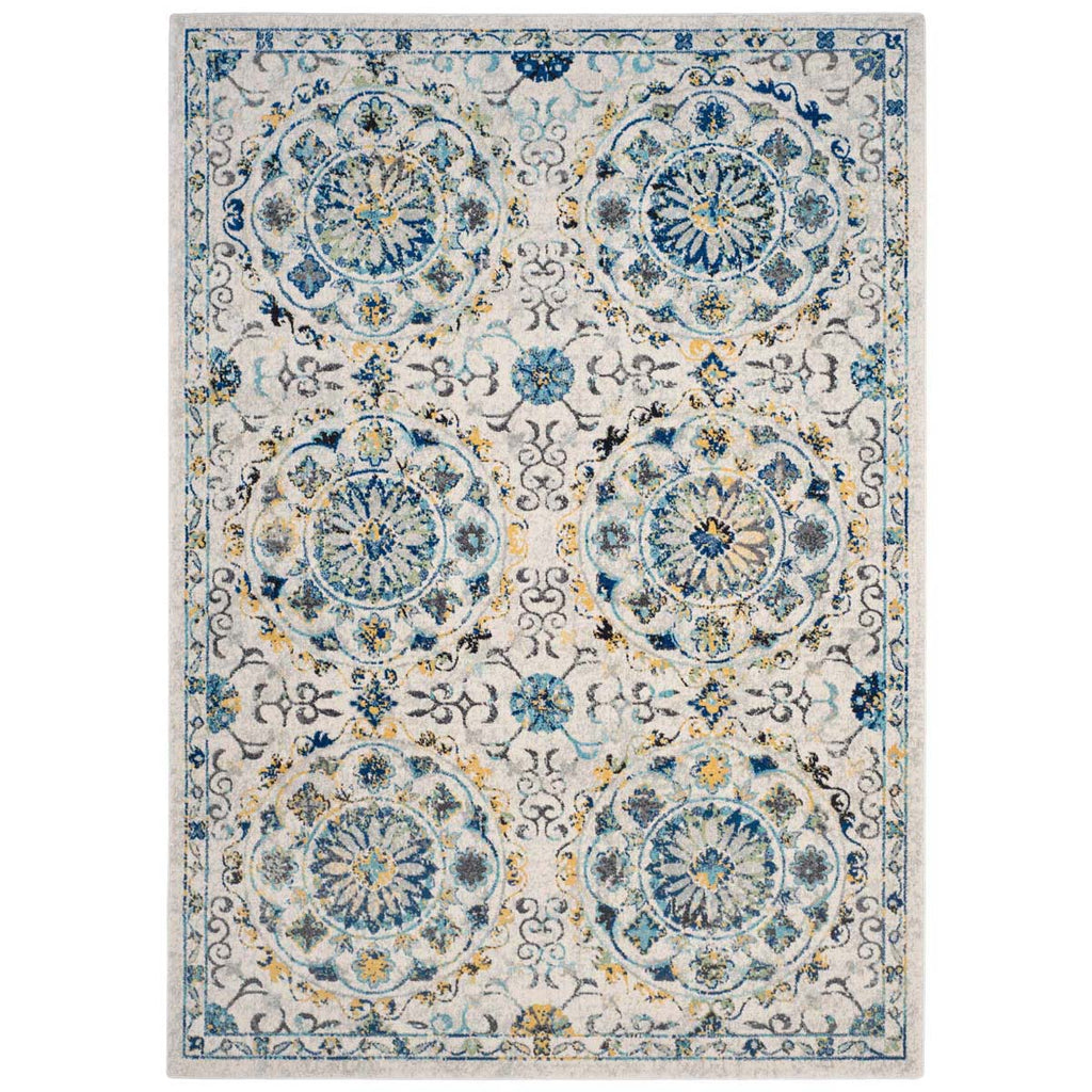 Safavieh Evoke Rug Collection EVK252C - Ivory / Blue