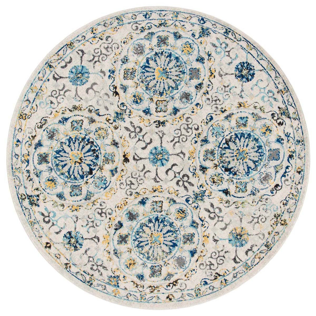 Safavieh Evoke Rug Collection EVK252C - Ivory / Blue