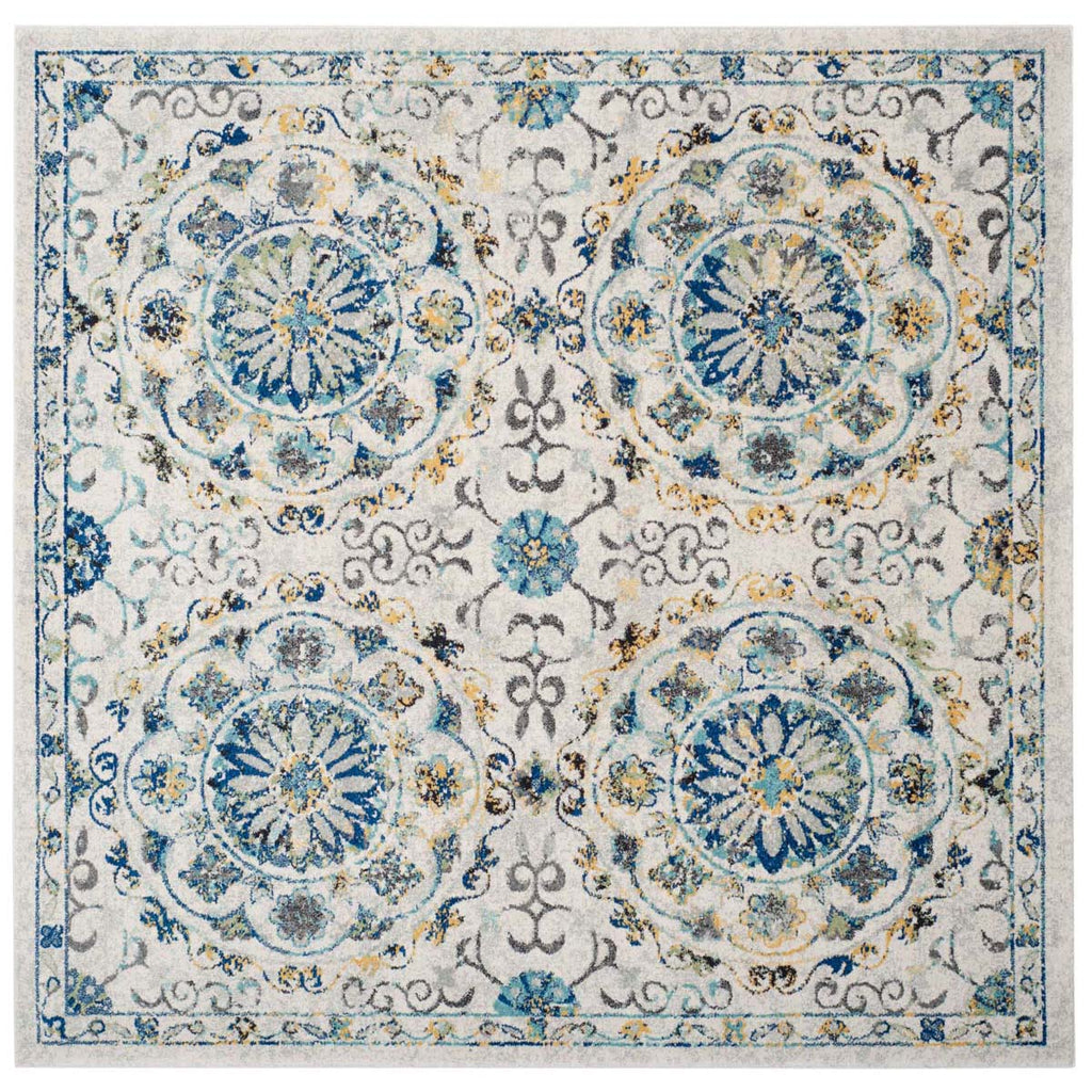 Safavieh Evoke Rug Collection EVK252C - Ivory / Blue