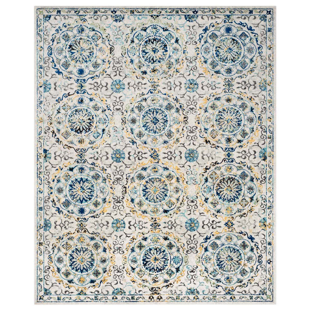 Safavieh Evoke Rug Collection EVK252C - Ivory / Blue