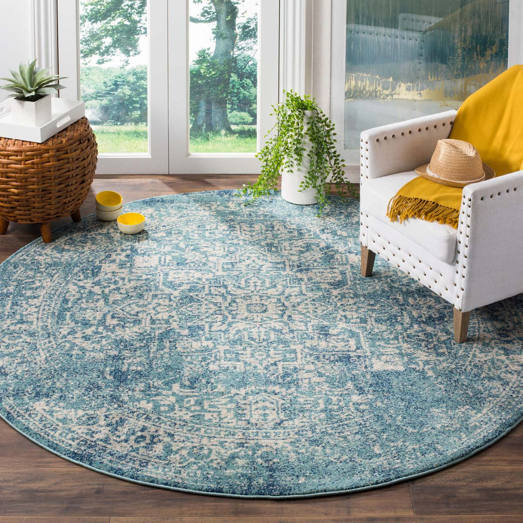 Safavieh Evoke Rug Collection EVK256C - Blue / Ivory