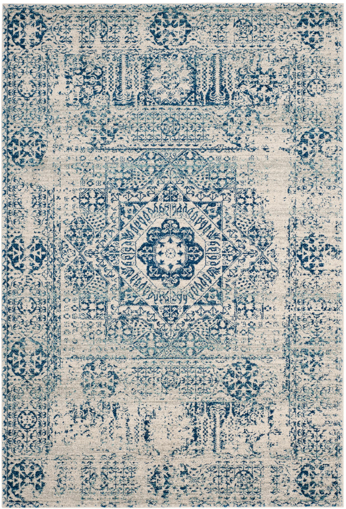 Safavieh Evoke Rug Collection EVK260C - Ivory / Blue