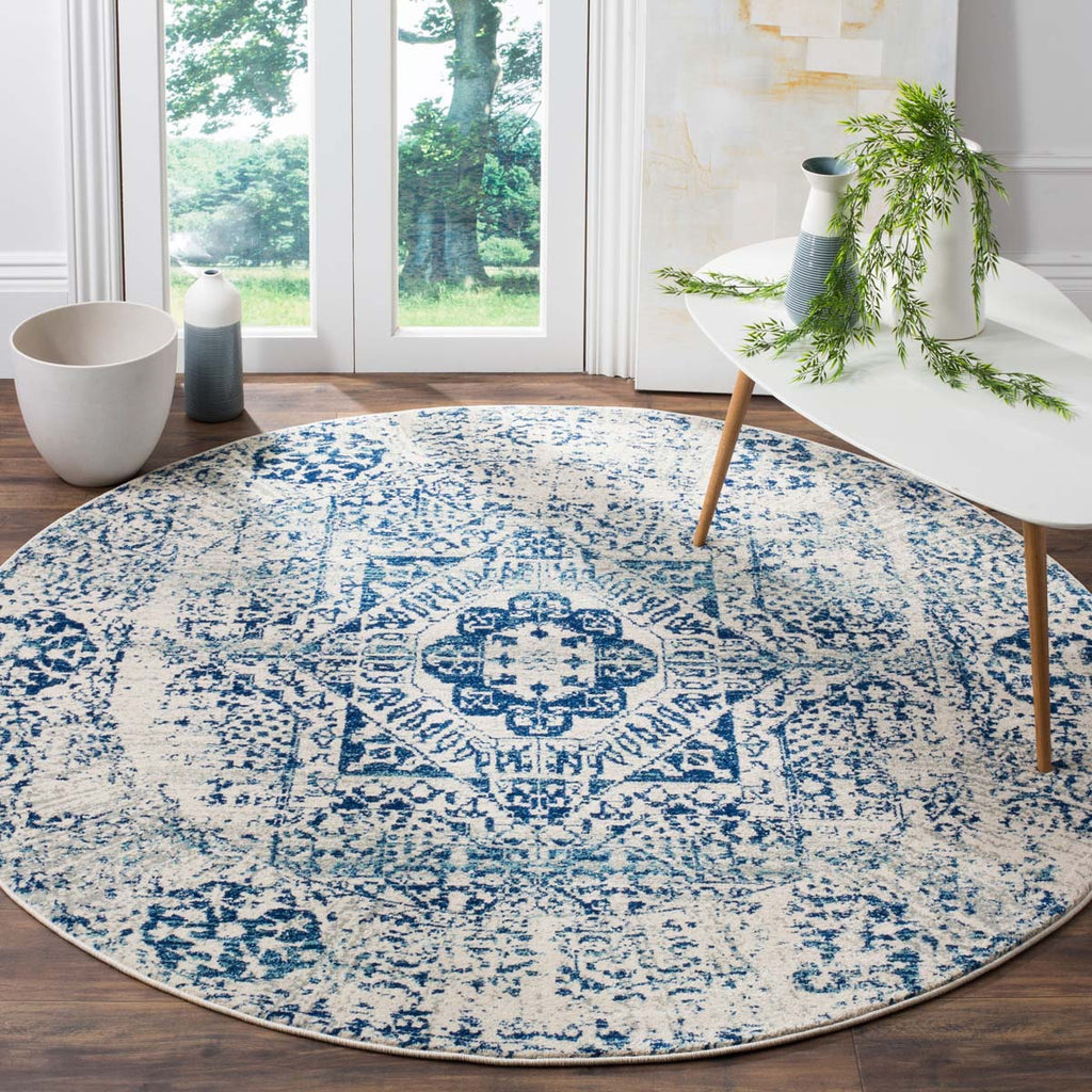 Safavieh Evoke Rug Collection EVK260C - Ivory / Blue