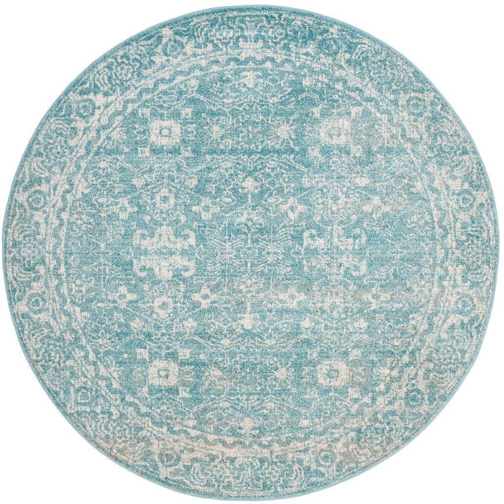 Safavieh Evoke Rug Collection EVK270D - Light Blue / Ivory