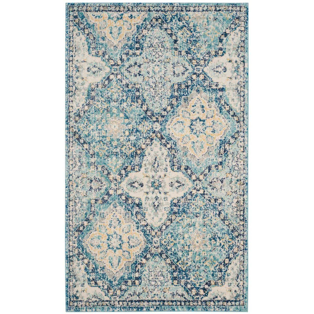 Safavieh Evoke Rug Collection EVK274C - Light Blue / Ivory