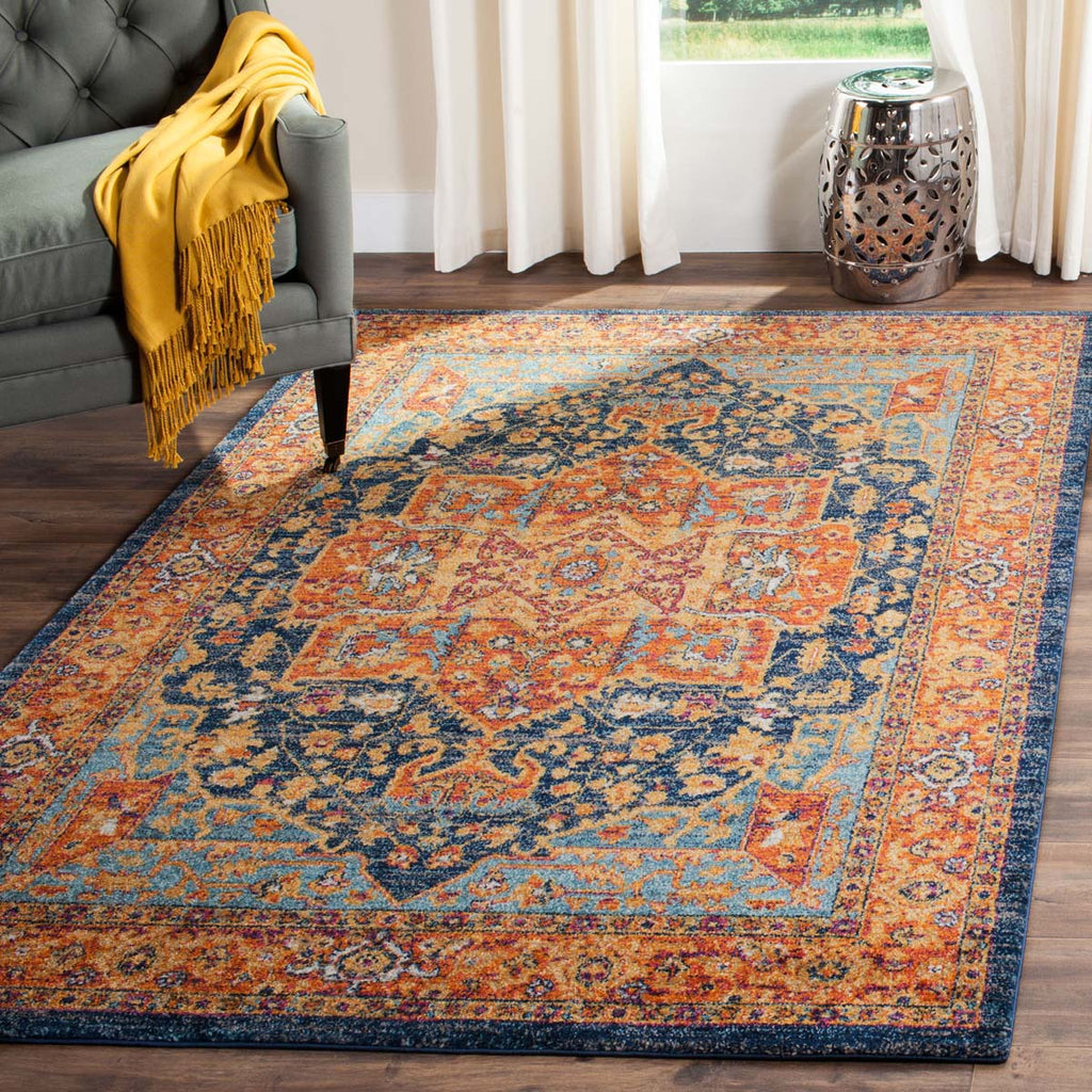 Safavieh Evoke Rug Collection EVK275C - Blue / Orange