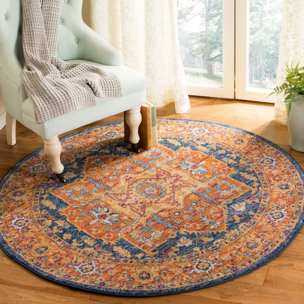 Safavieh Evoke Rug Collection EVK275C - Blue / Orange