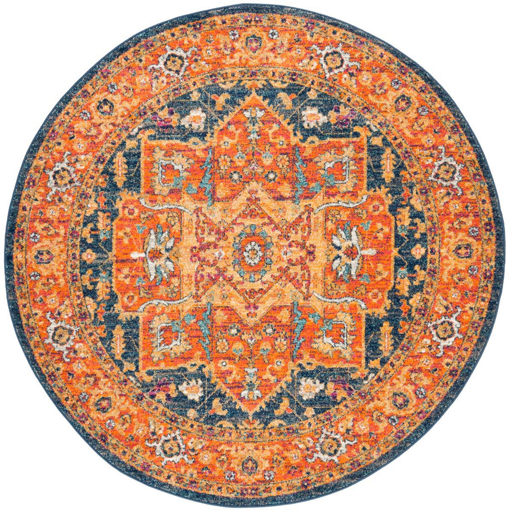 Safavieh Evoke Rug Collection EVK275C - Blue / Orange