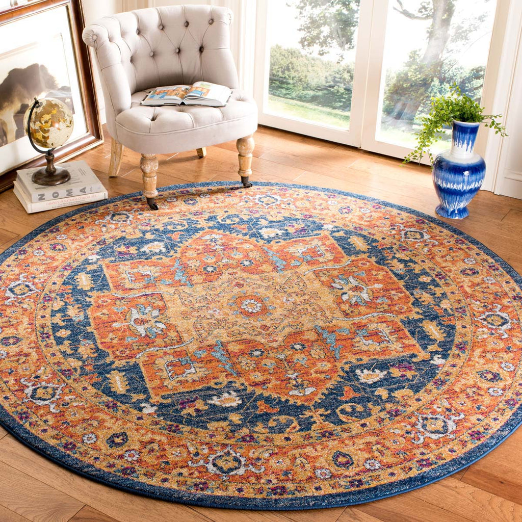 Safavieh Evoke Rug Collection EVK275C - Blue / Orange