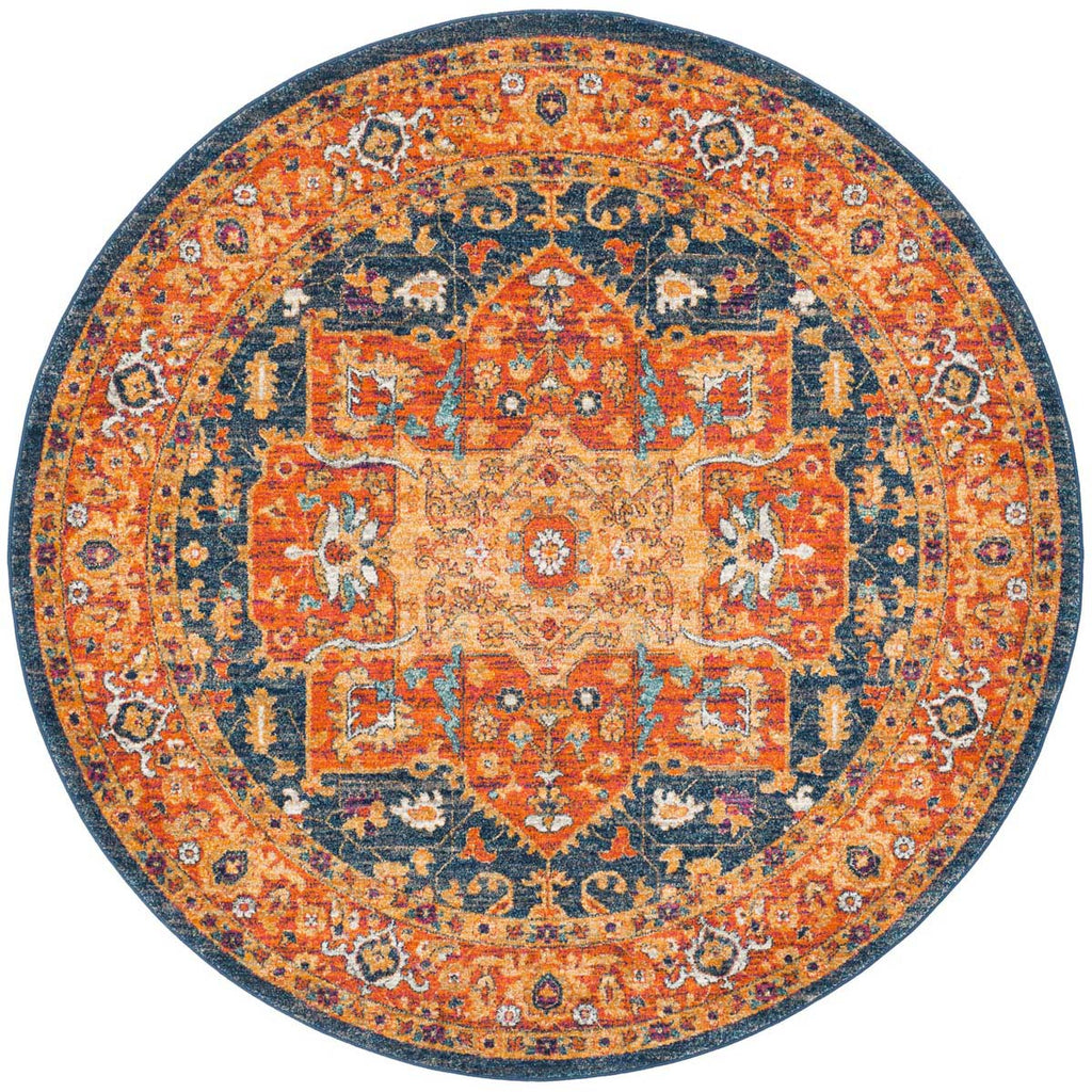 Safavieh Evoke Rug Collection EVK275C - Blue / Orange