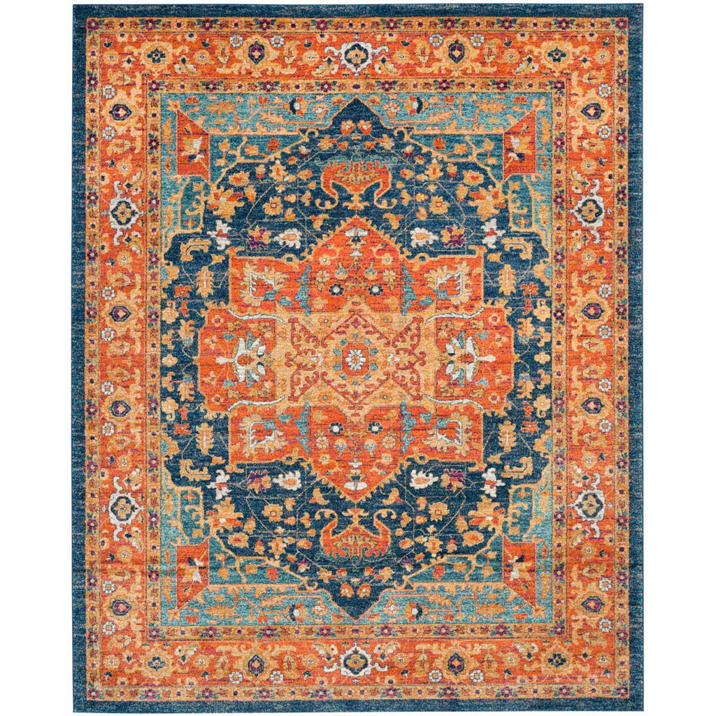 Safavieh Evoke Rug Collection EVK275C - Blue / Orange