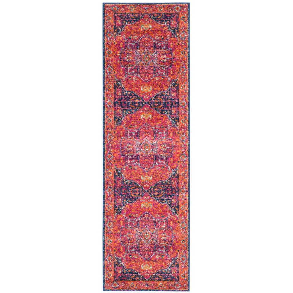 Safavieh Evoke Rug Collection EVK275S - Fuchsia / Orange