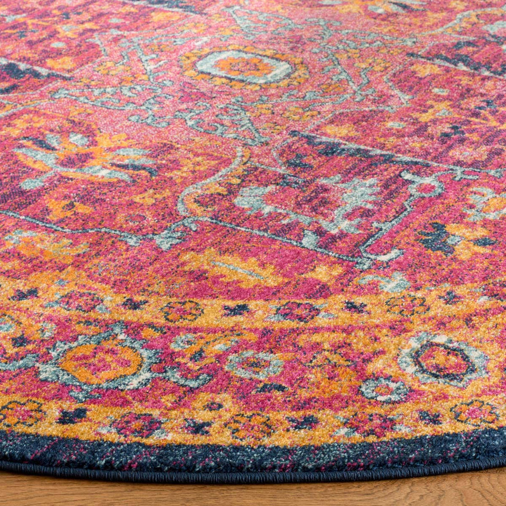 Safavieh Evoke Rug Collection EVK275S - Fuchsia / Orange