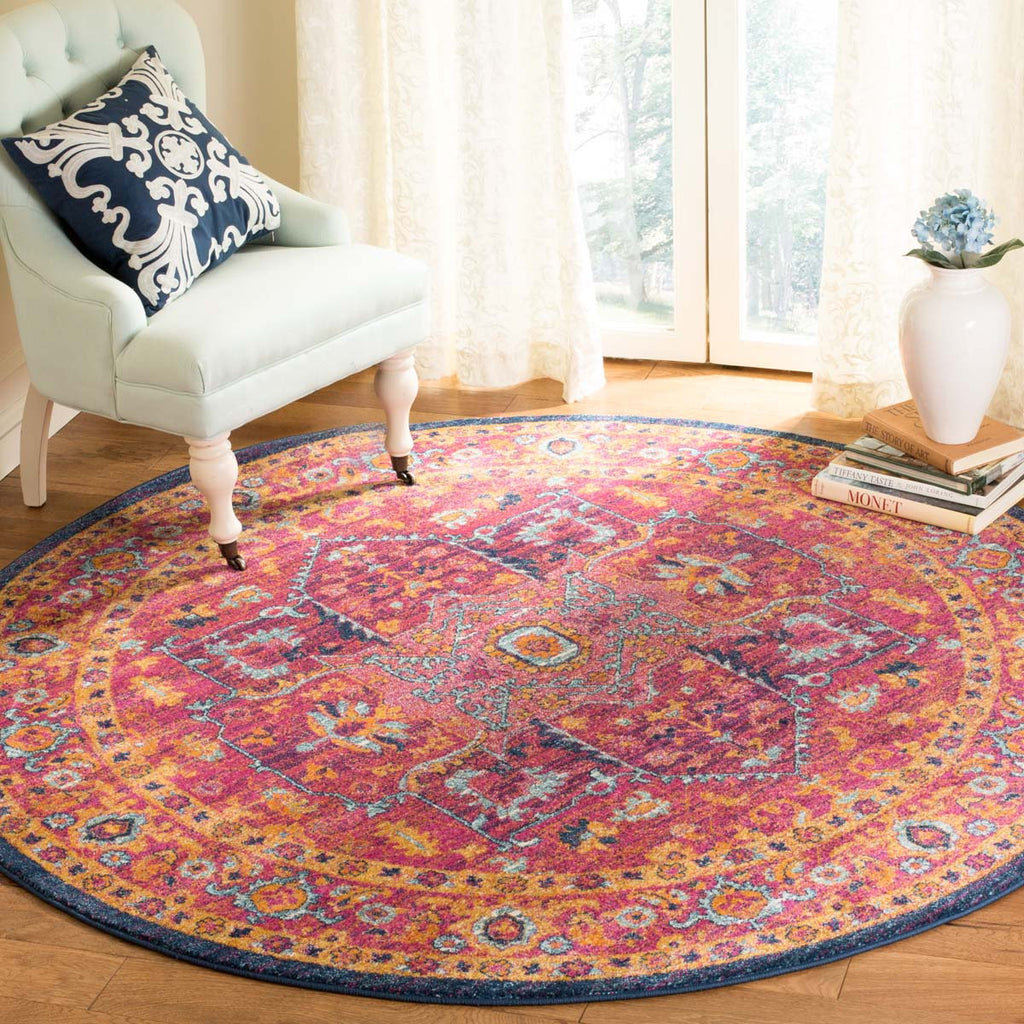 Safavieh Evoke Rug Collection EVK275S - Fuchsia / Orange