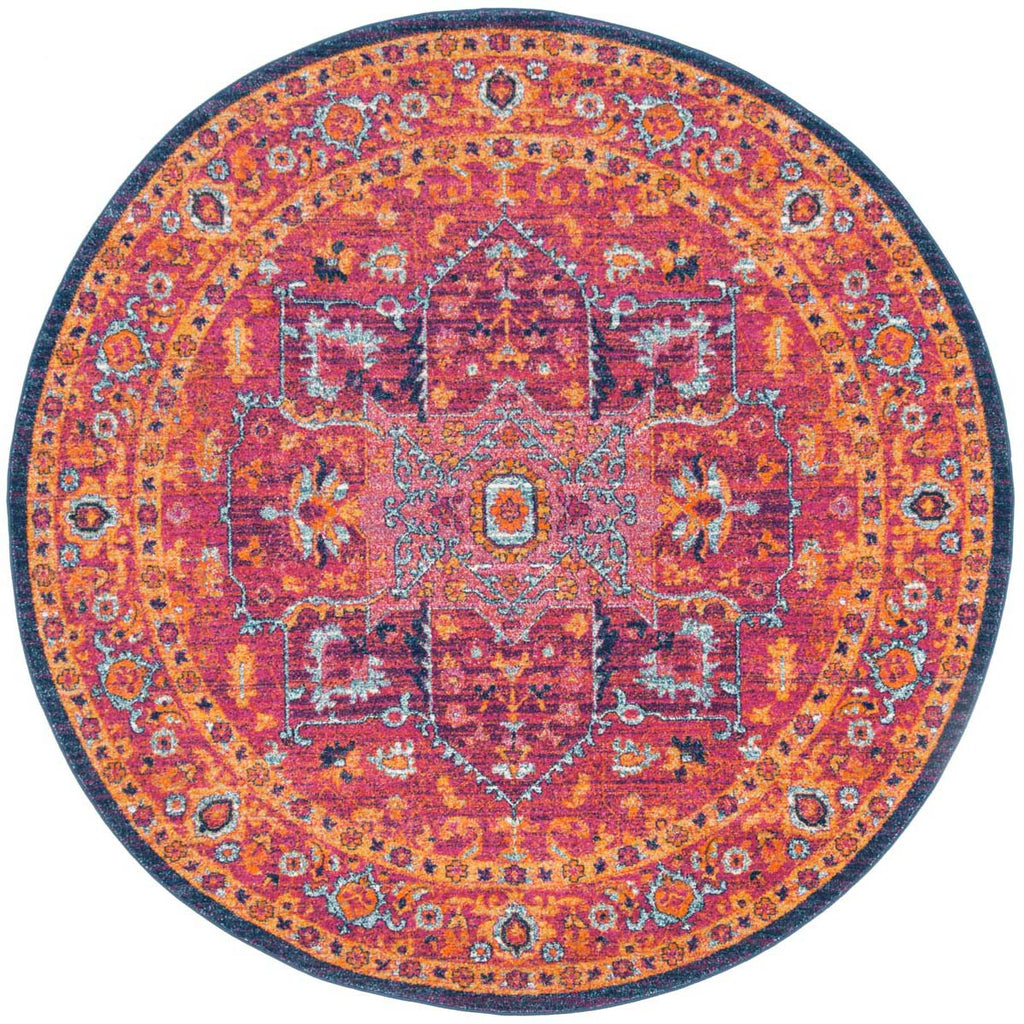 Safavieh Evoke Rug Collection EVK275S - Fuchsia / Orange