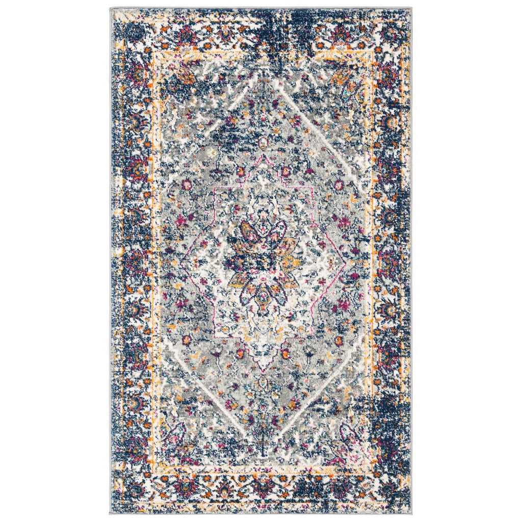 Safavieh Evoke Rug Collection EVK288N - Grey / Navy