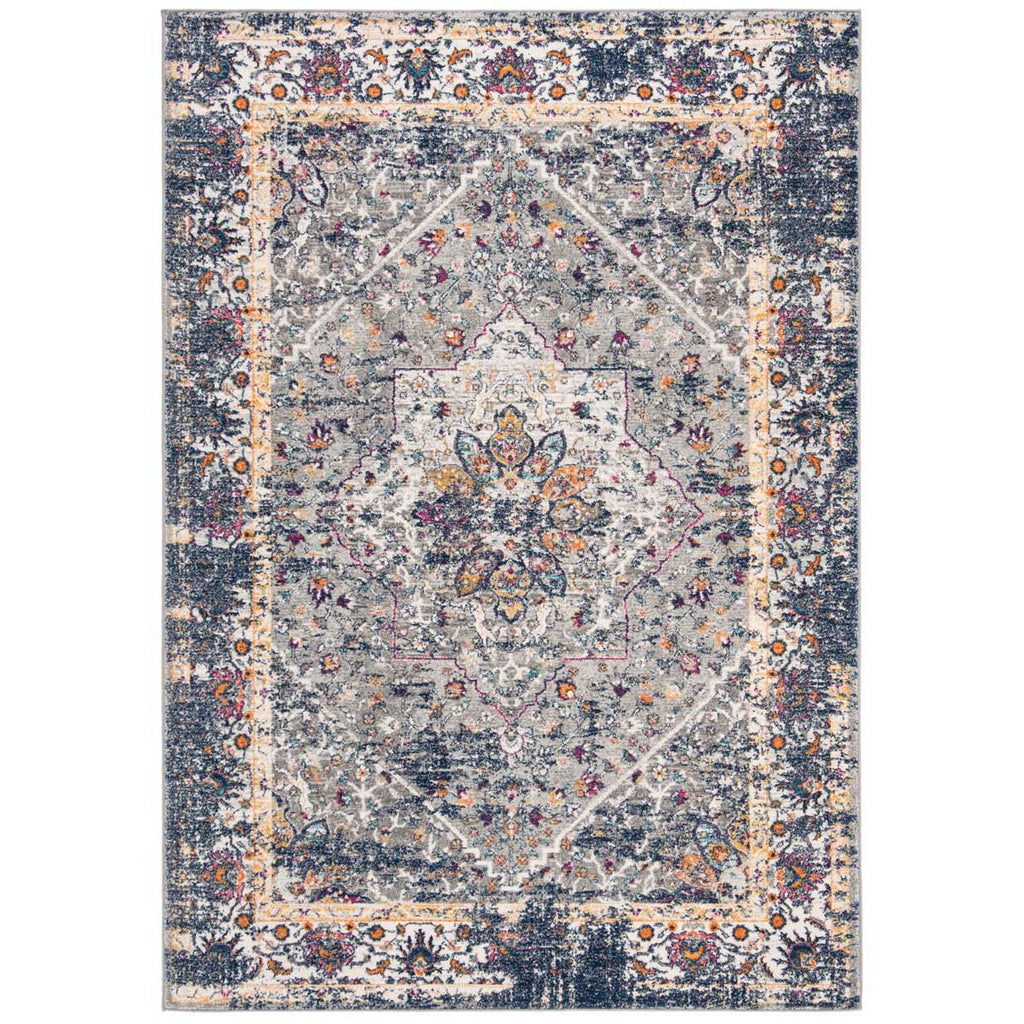 Safavieh Evoke Rug Collection EVK288N - Grey / Navy