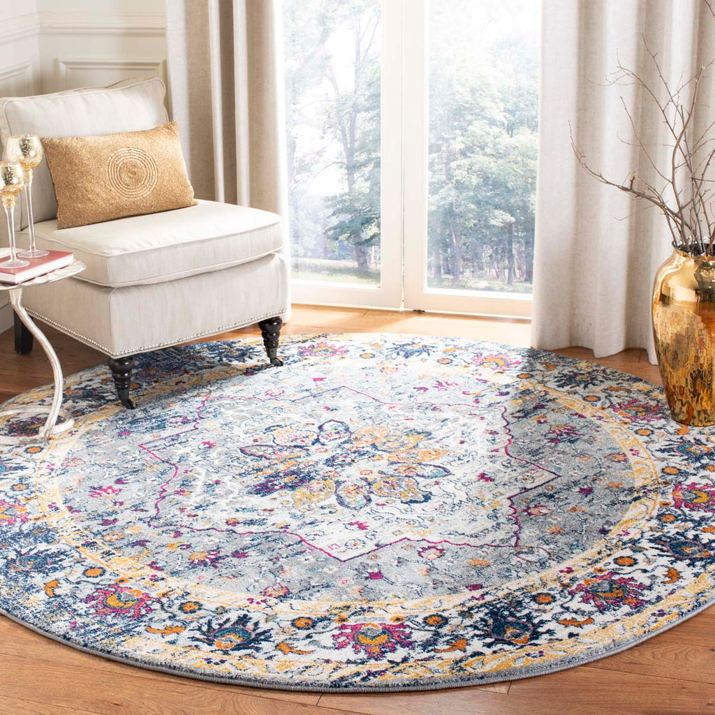 Safavieh Evoke Rug Collection EVK288N - Grey / Navy