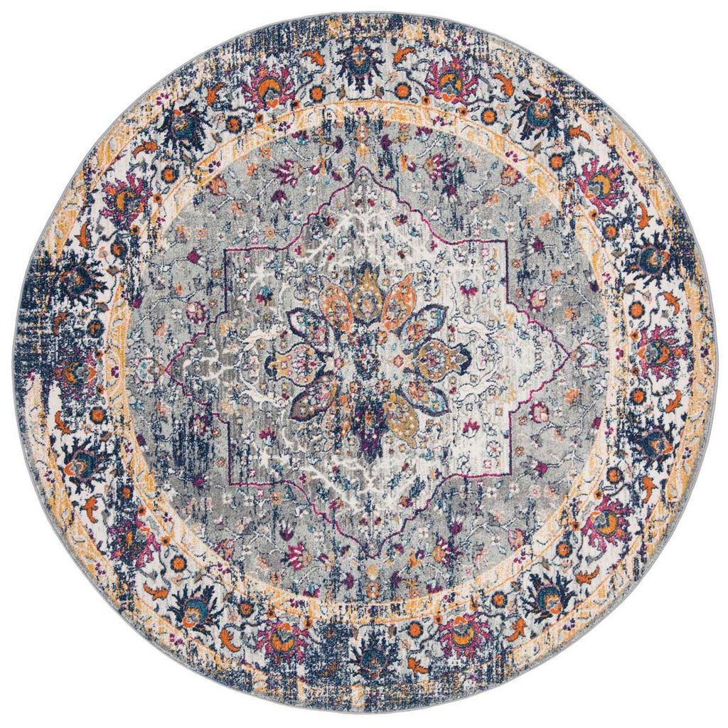 Safavieh Evoke Rug Collection EVK288N - Grey / Navy