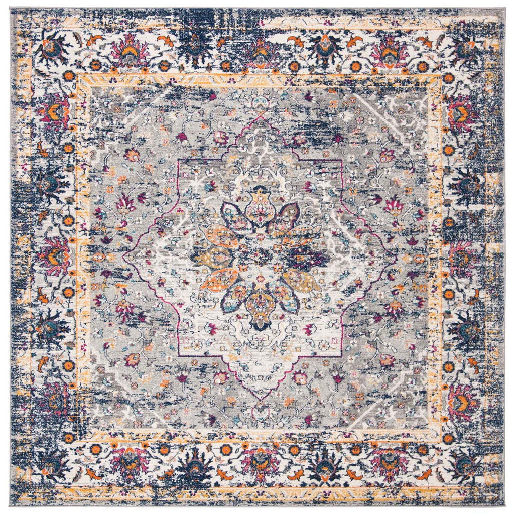 Safavieh Evoke Rug Collection EVK288N - Grey / Navy