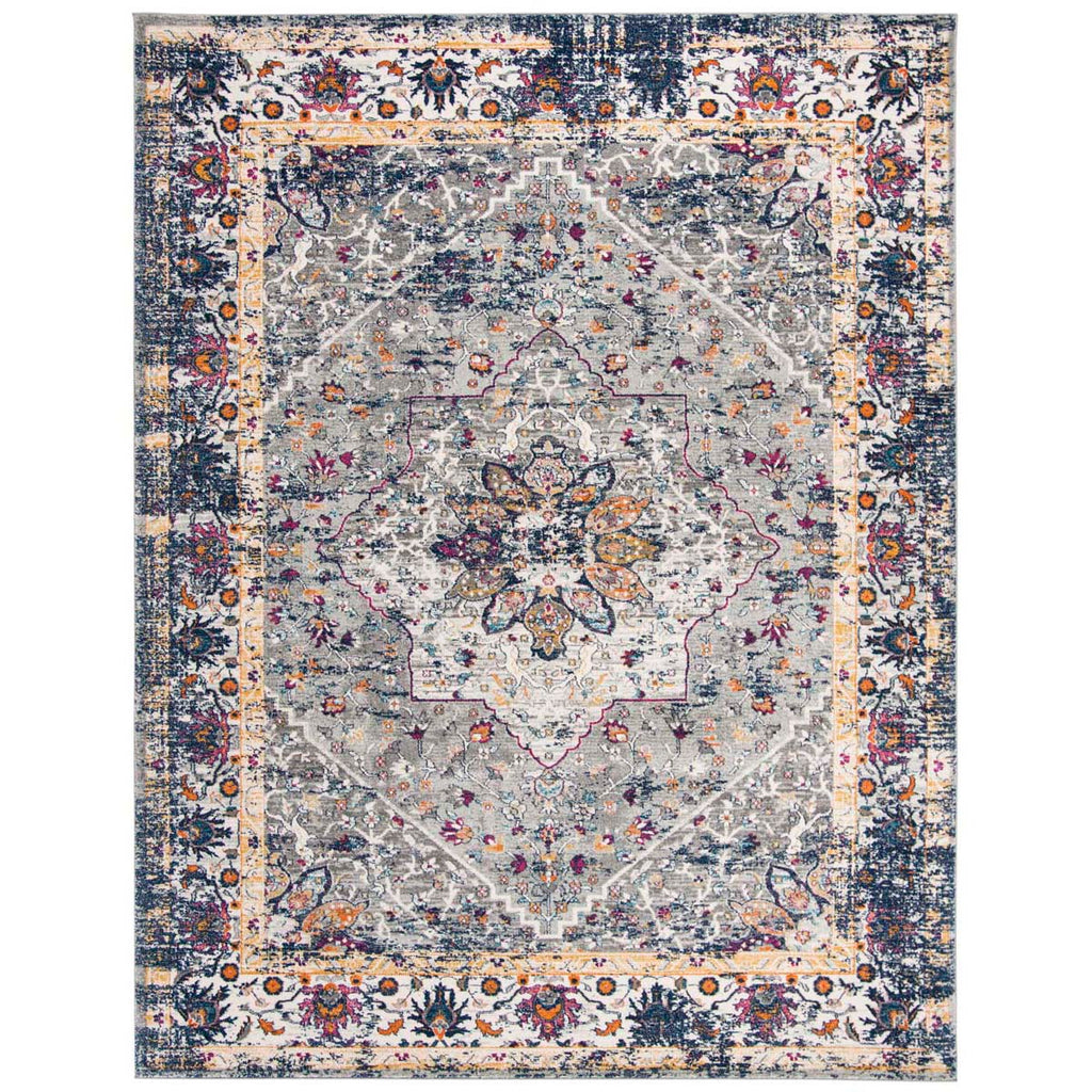 Safavieh Evoke Rug Collection EVK288N - Grey / Navy