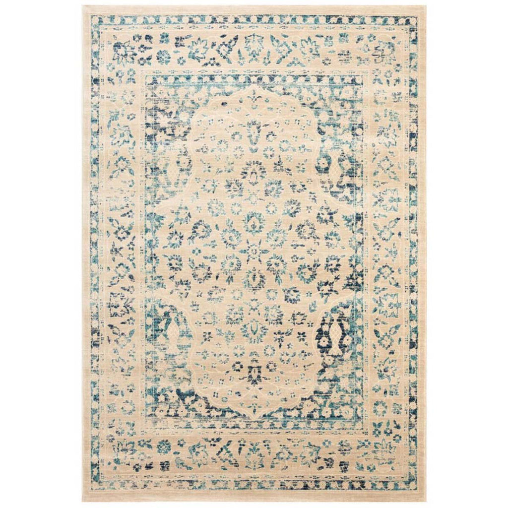 Safavieh Evoke Rug Collection EVK508F - Beige / Turquoise