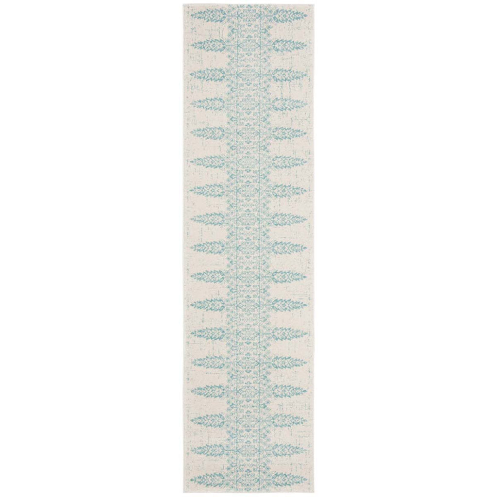 Safavieh Evoke Rug Collection EVK521F - Ivory / Teal