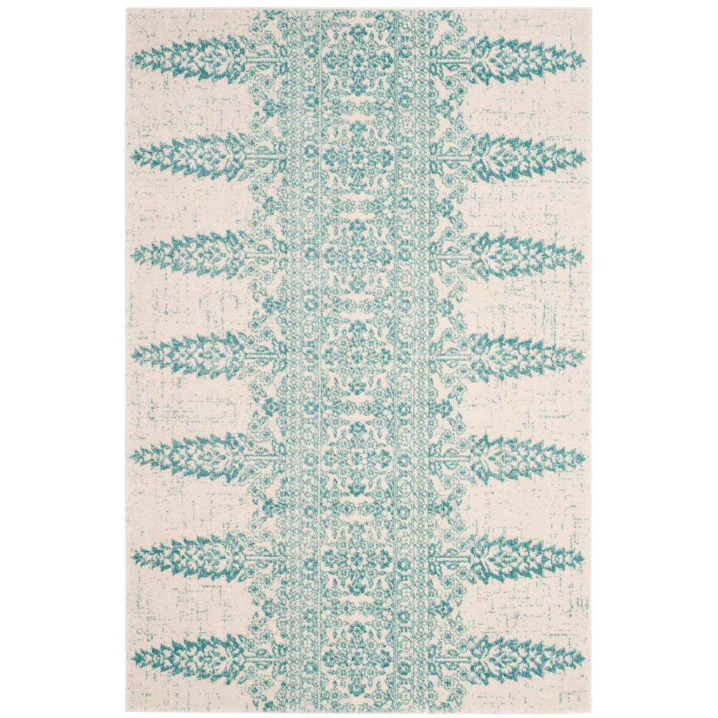 Safavieh Evoke Rug Collection EVK521F - Ivory / Teal