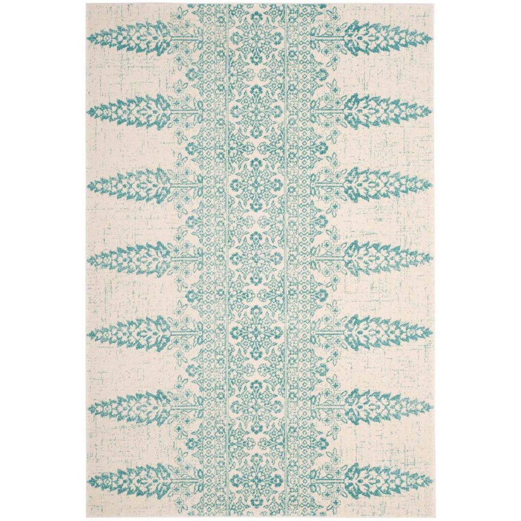 Safavieh Evoke Rug Collection EVK521F - Ivory / Teal