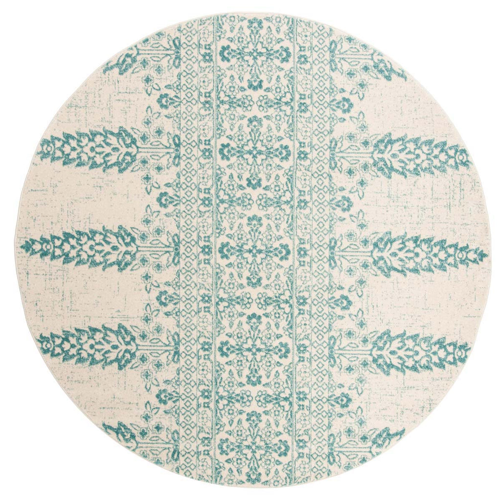 Safavieh Evoke Rug Collection EVK521F - Ivory / Teal