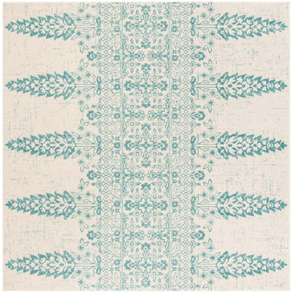 Safavieh Evoke Rug Collection EVK521F - Ivory / Teal