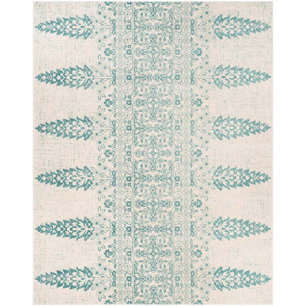 Safavieh Evoke Rug Collection EVK521F - Ivory / Teal