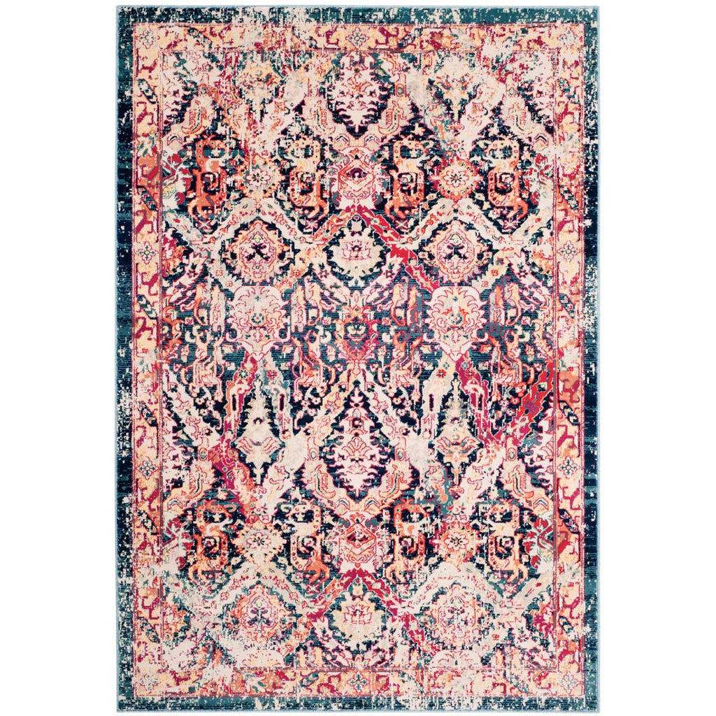 Safavieh Evoke Rug Collection EVK523T - Blue / Fuchsia