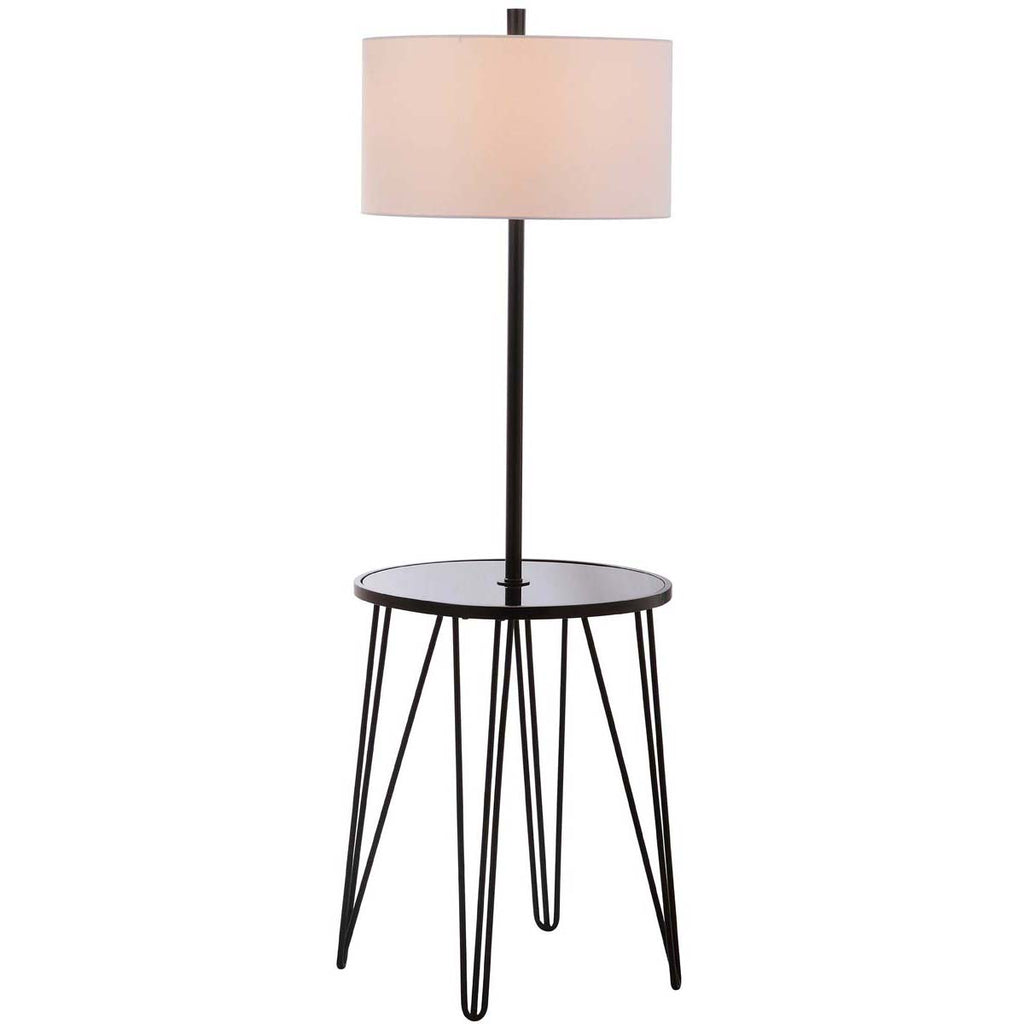 Safavieh Ciro 58 Inch H Floor Lamp Side Table-Black